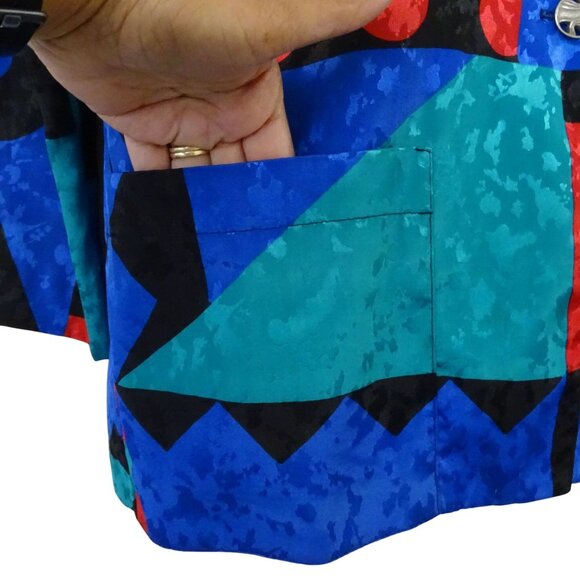 Vintage Toni Marie Sissies Sportswear Women Abstract Blazer Jacket Size 6 - Picture 3 of 14